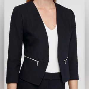 Express Women's Cutaway Blazer Jacket Black Size 10
